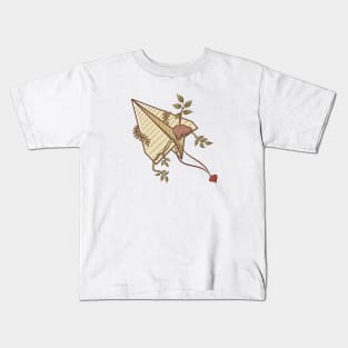 Paper Airplane with Plant (no background) Kids T-Shirt